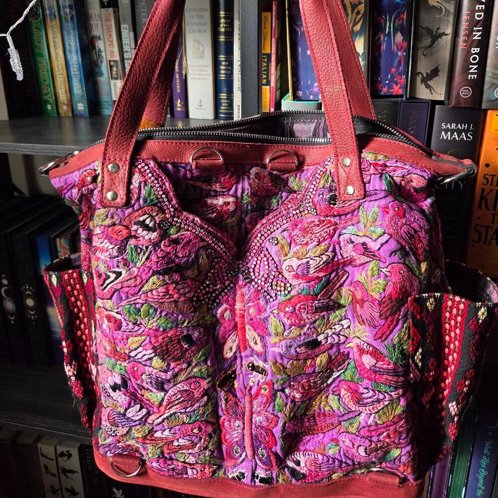 LG "Little Guatemala" Huipil Birds Tote Bag - Picture 3 of 11